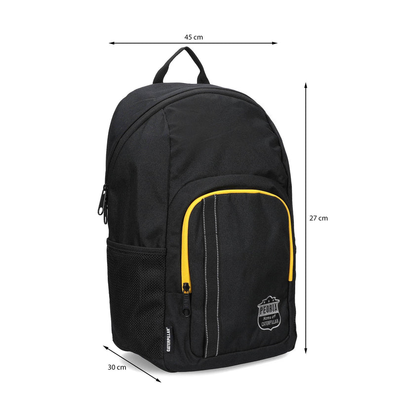 MOCHILA PEORIA SCHOOL BAG COLOR NEGRO AMARILLO