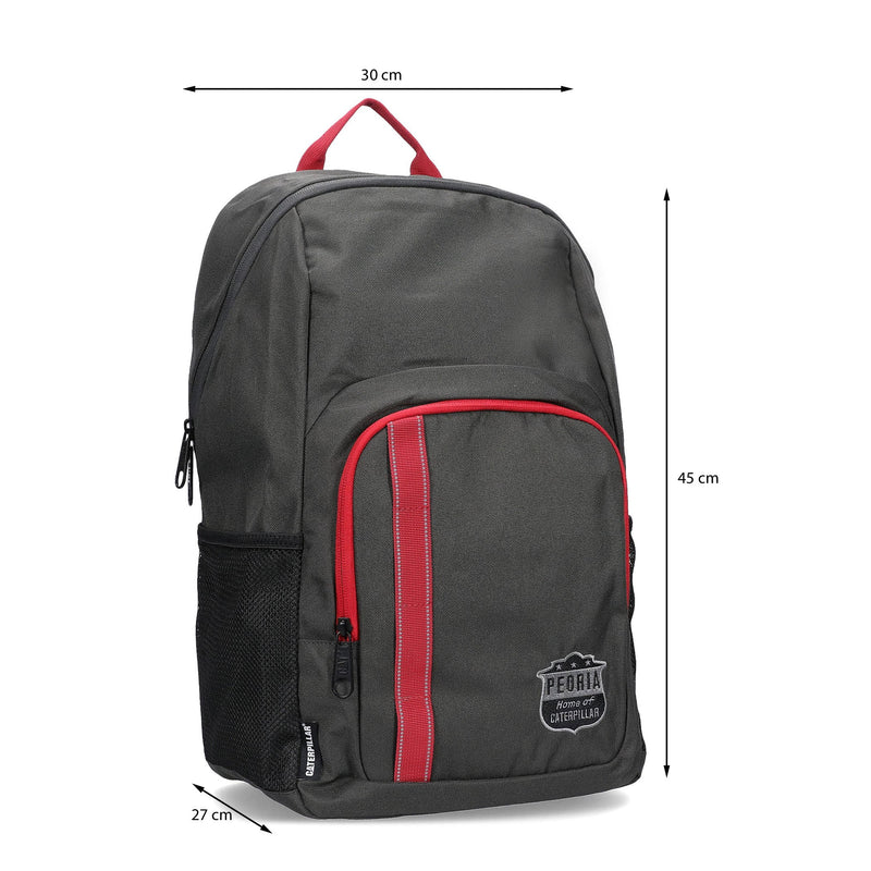 MOCHILA PEORIA SCHOOL BAG COLOR NEGRO ROJO